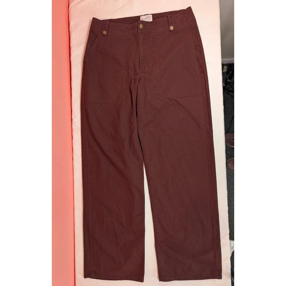 Women's Universal Thread Mid Rise Straight Leg Cargo Pants Brown Size 10